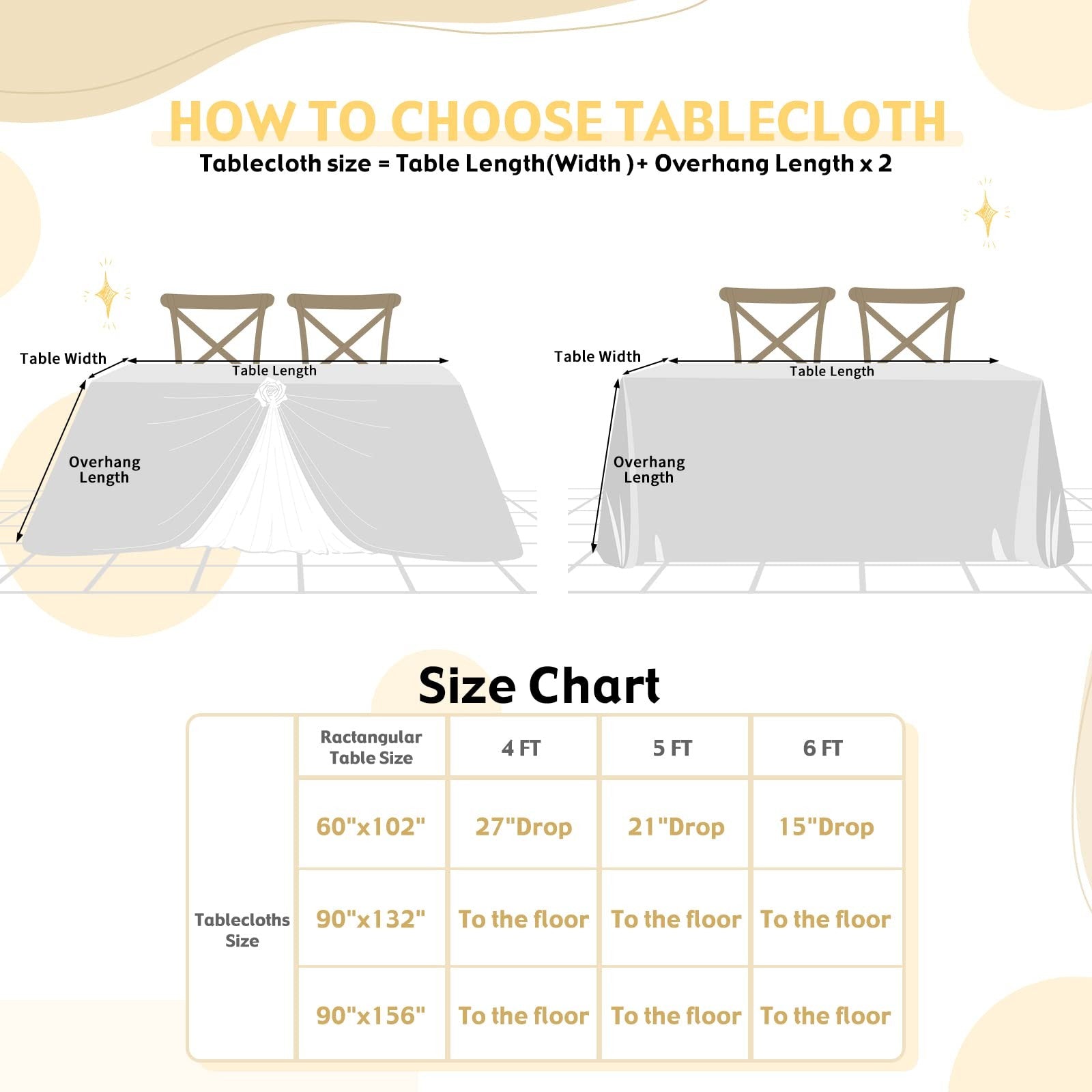 Silver Glitter Tablecloth 60x102 Inch for Baby Shower & Parties