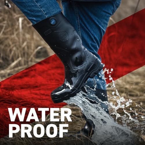 DUNLOP Protective Footwear, Chesapeake Steel Toe, 100% Waterproof, PVC, 8 US