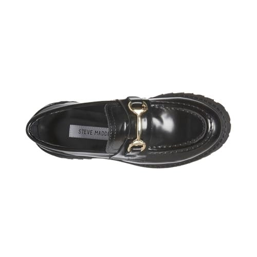 Steve Madden Women's Lando Loafer, Black, 6.5