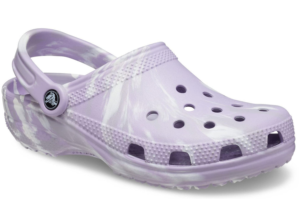 Crocs Classic Marbled Tie-Dye Clog Lavender/Multi Men's 9, Women's 11 Medium