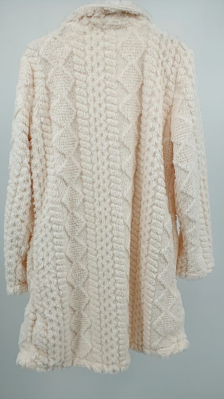 Fleece Double-Breasted Longline Coat