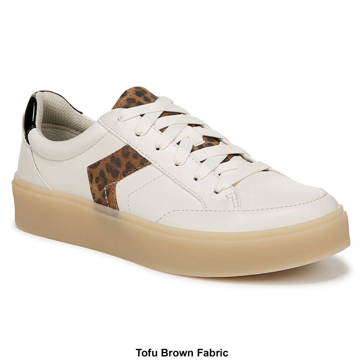 Dr. Scholl's Women's Madison Lace Sneaker, White/Brown, 8.5