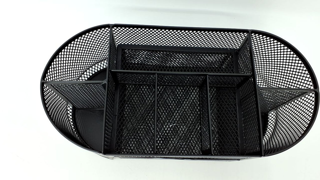 Office Caddy Storage, Black Mesh Organizer, 9.25" x 4.53" x 3.94"