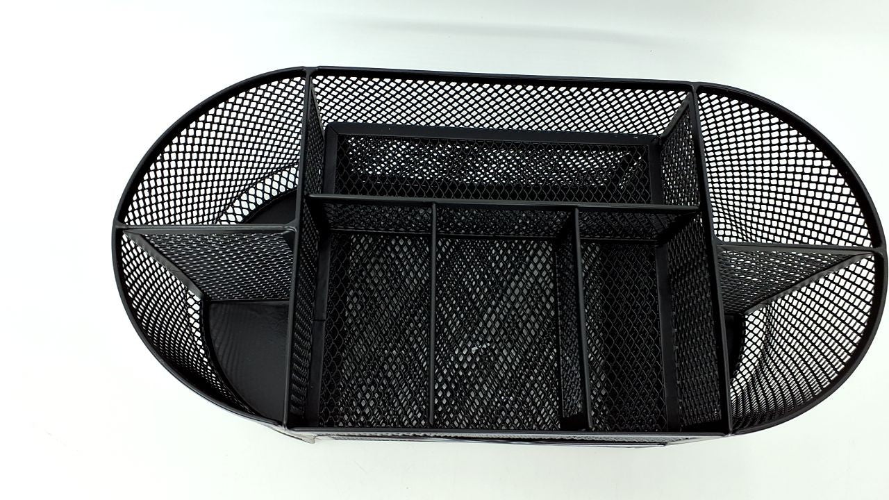 Office Caddy Storage, Black Mesh Organizer, 9.25" x 4.53" x 3.94"