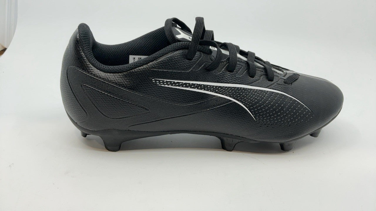 PUMA Men's Ultra 5 Play Firm Ground Soccer Shoes, Black/White, 8