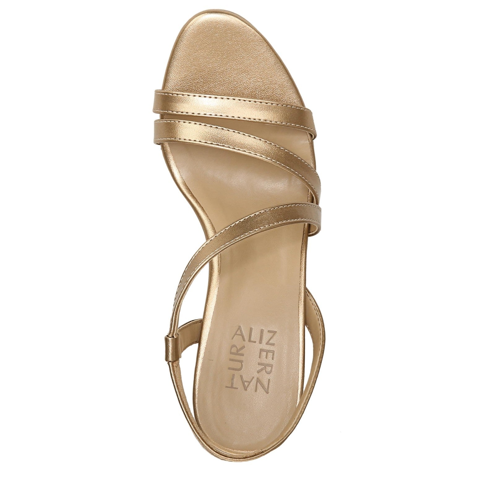 Naturalizer Womens Brenta Heeled Sandal Bronze Pearl 12 M