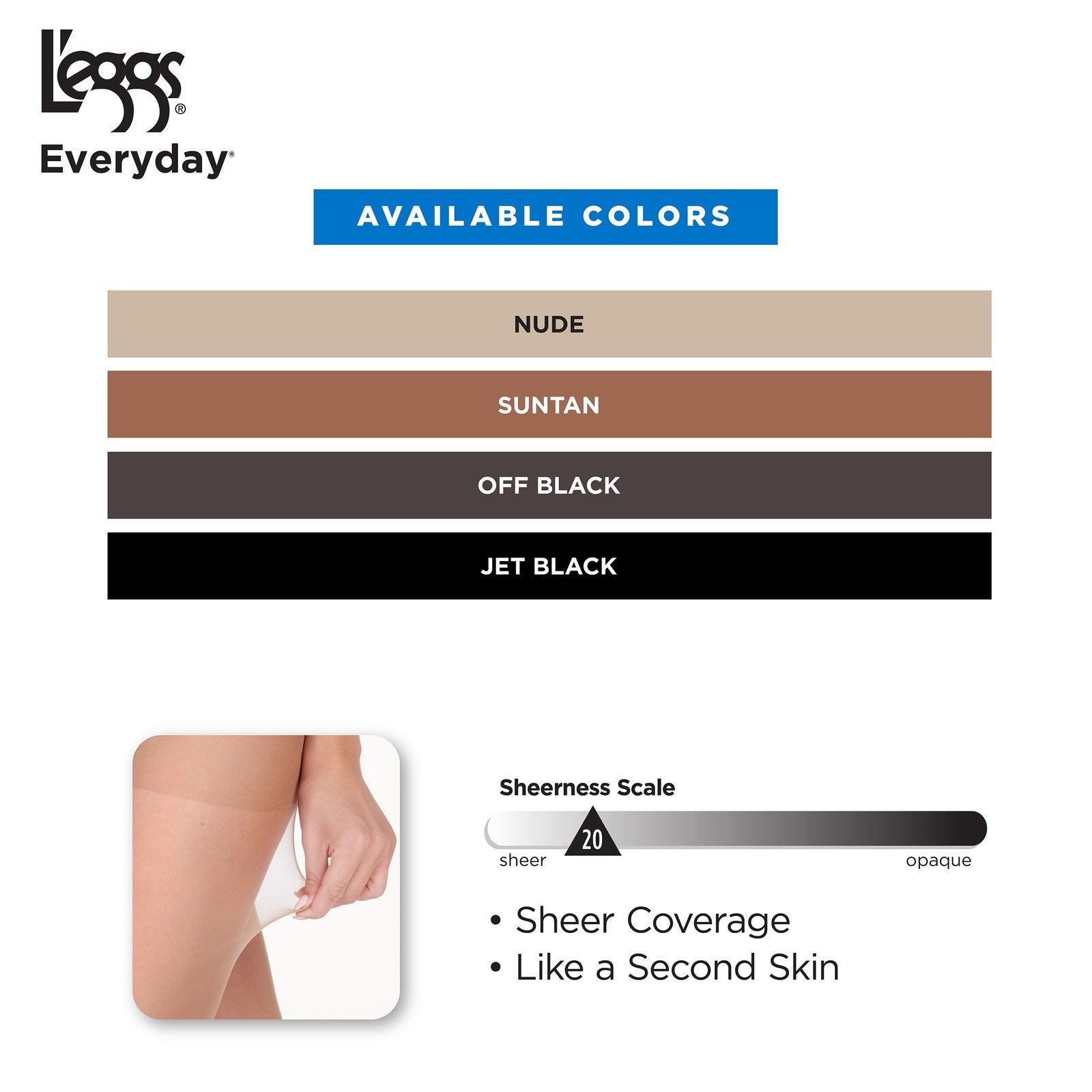 L'eggs Sheer Toe Pantyhose, Control Top, Nude, Size Q, 3-Pack