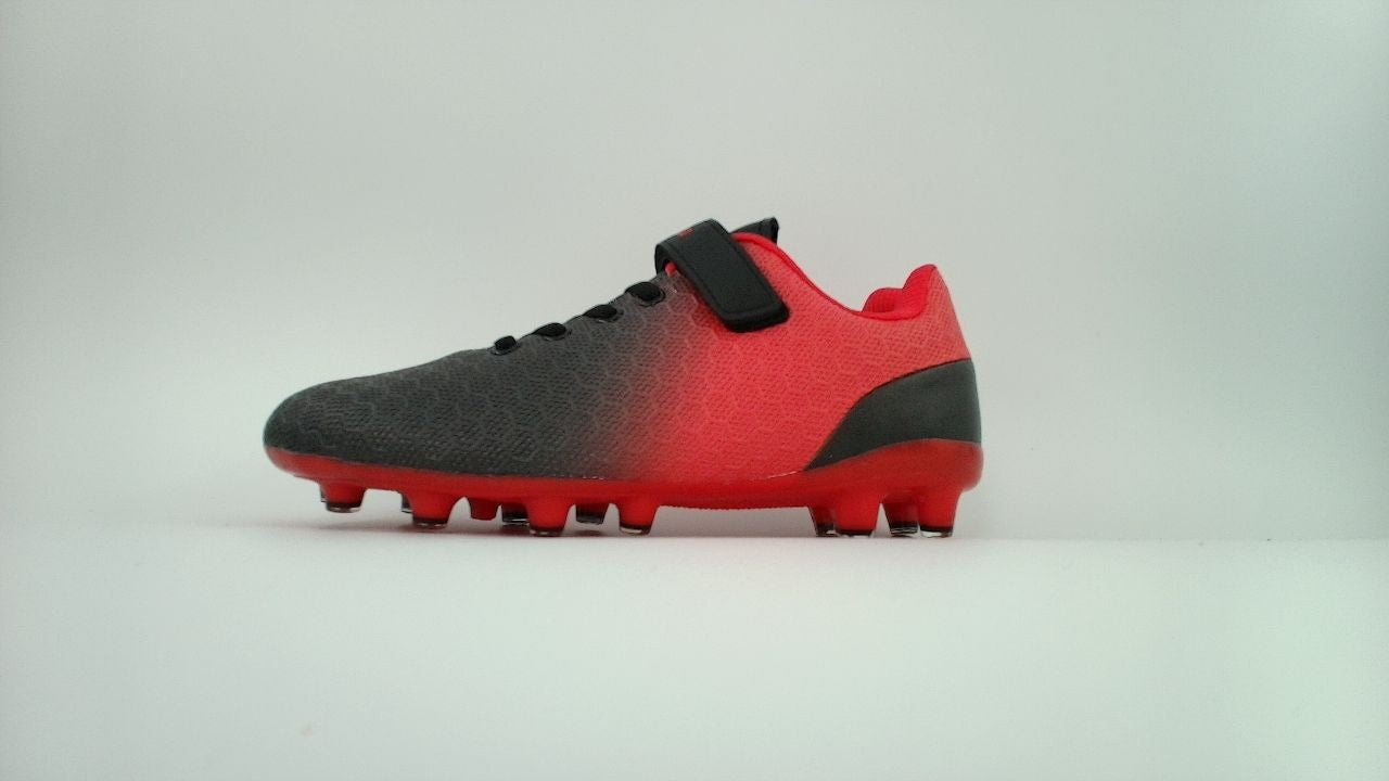 BomKinta Kid's FG Soccer Cleats Athletic Outdoor Black Red Size 3M US Little Kid