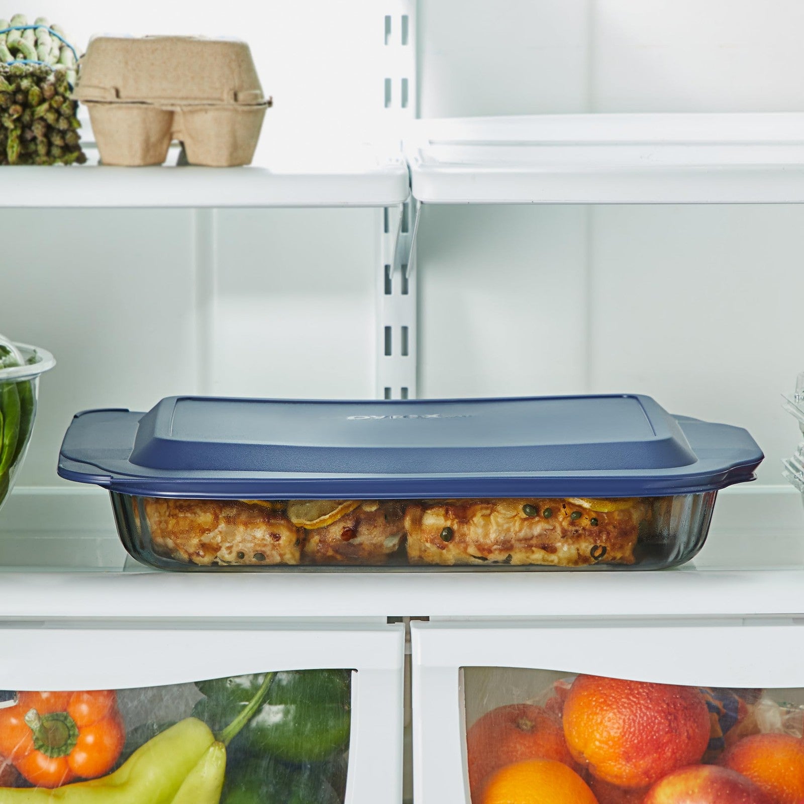 Pyrex 9x13 Oblong Glass Baking Pan w/ BPA-Free Lid, Dishwasher Safe