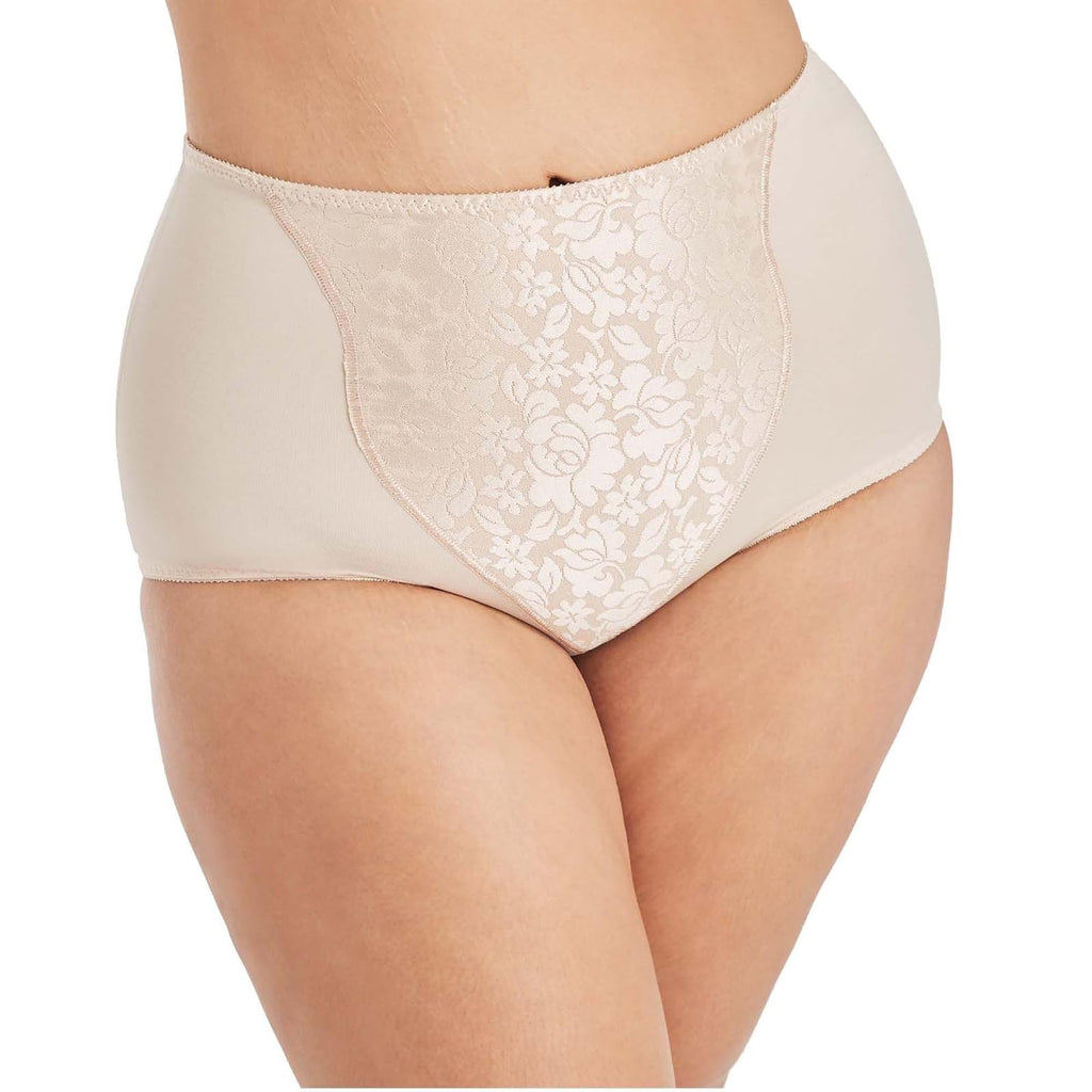 Bali 2-Pack Shapewear Briefs, Light Control, Lace Tummy, 3X-Large, Soft Taupe
