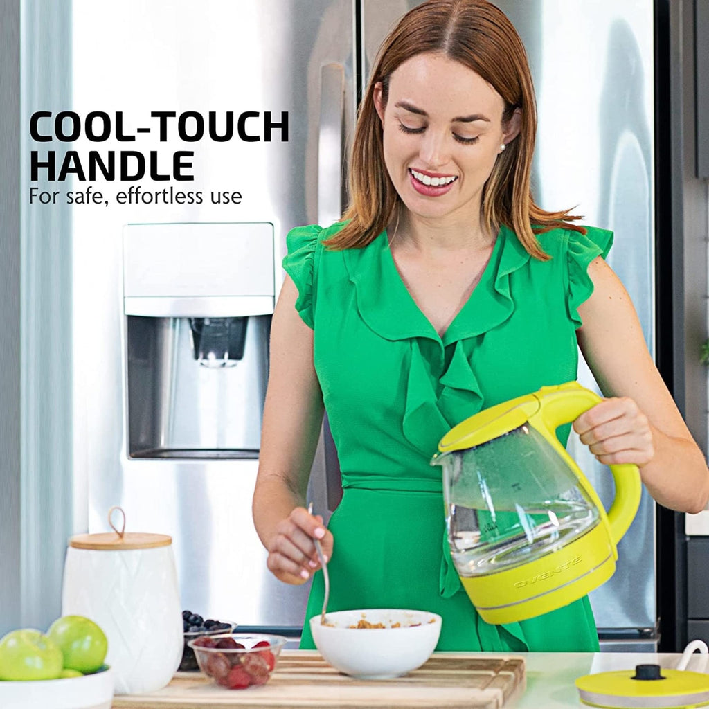 OVENTE 1.5L Electric Kettle Green w/ Auto Shut-Off & Removable Filter