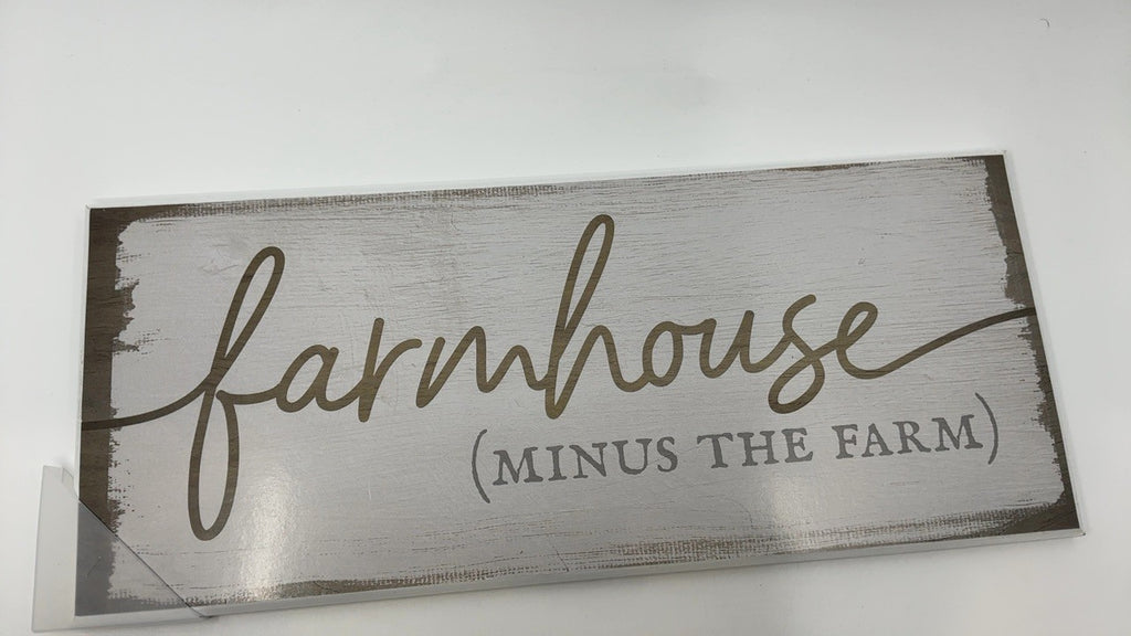 Stupell Industries Farmhouse Minus The Farm Sign Rustic Country Text