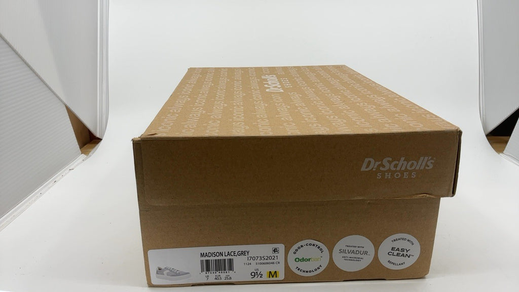 Dr. Scholl's Womens Madison Lace Platform Lace Up Sneaker Grey/White 9.5 M