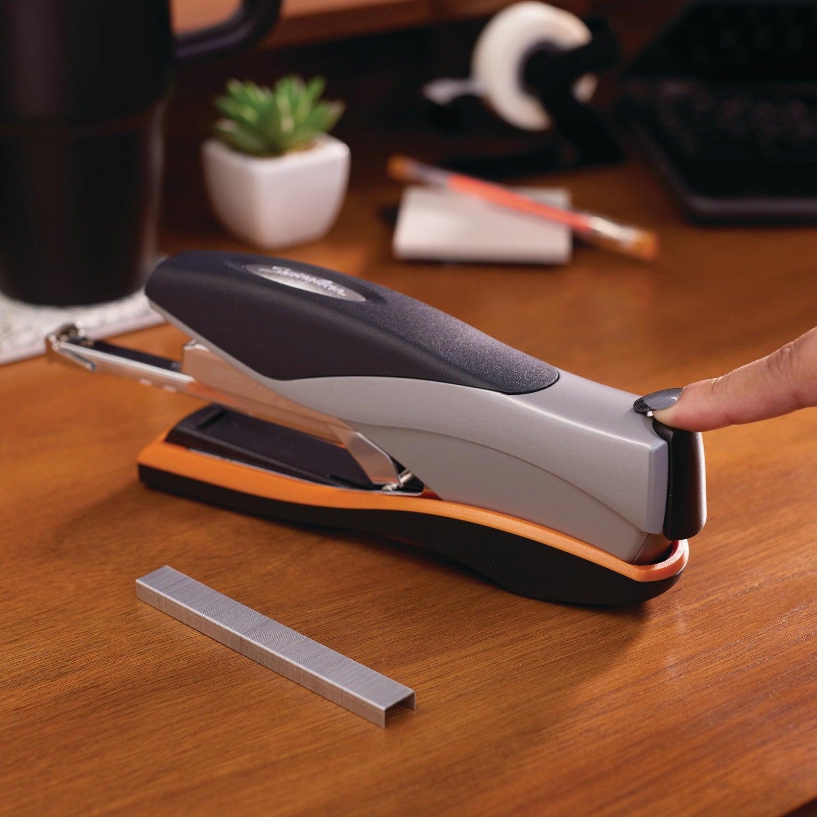Optima 40 Stapler by Swingline, 40 Sheet Capacity, Ergonomic Grip, Orange