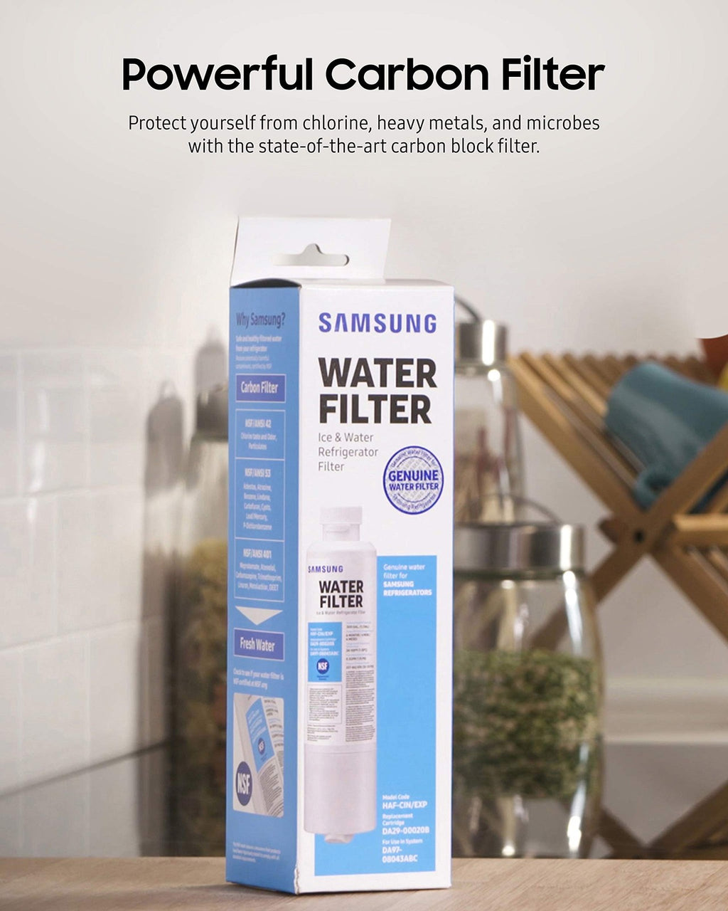Samsung Refrigerator Water Filter DA29-00020B, 2 Pack, Clean Water