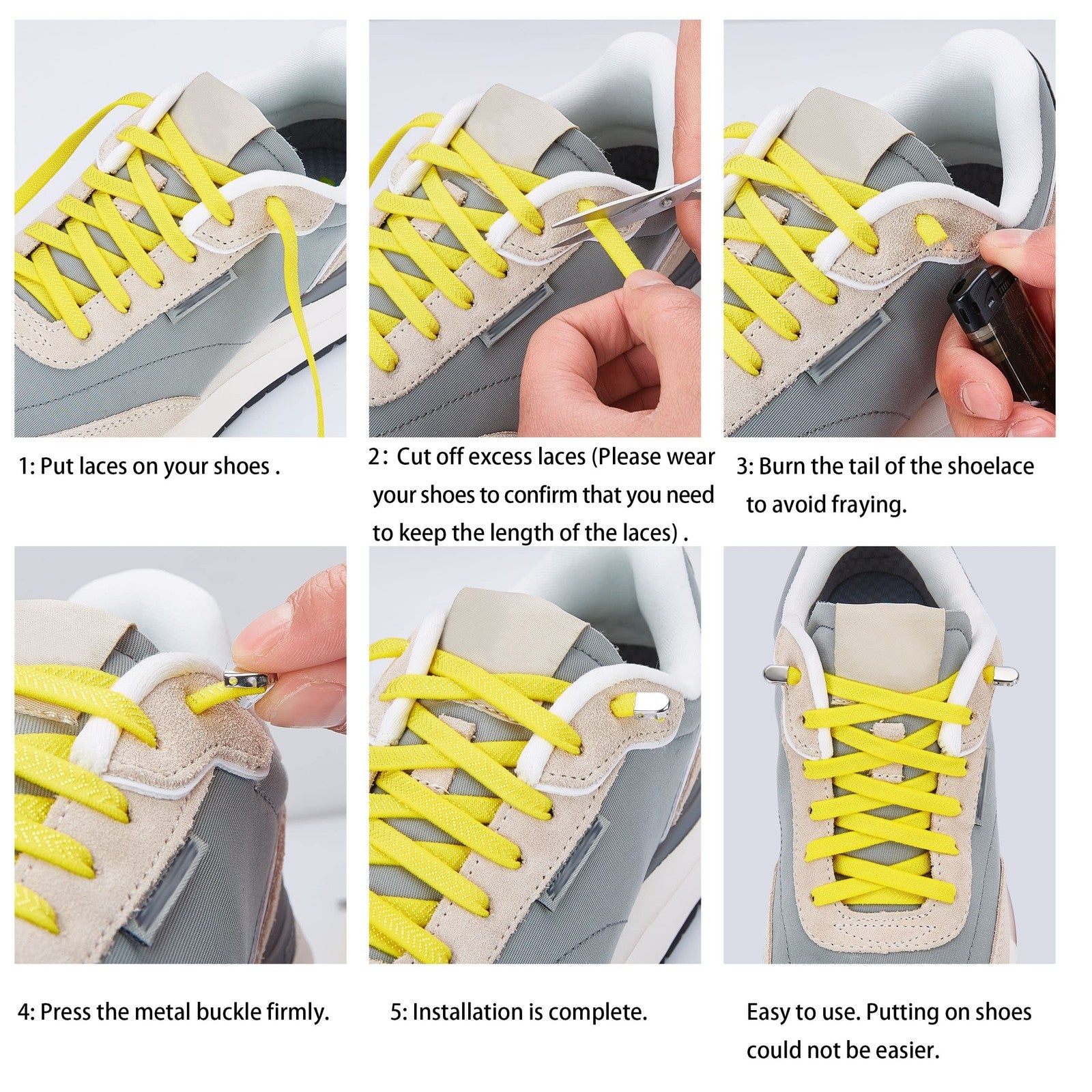 Hstgaga Elastic Shoe Laces for Kids and Adults, Tieless Shoelaces for Sneakers