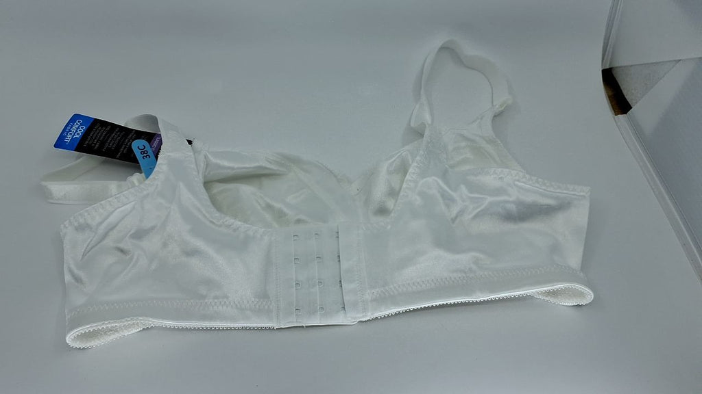 Bali Women's Double Support Wire-Free Bra, White, 38C