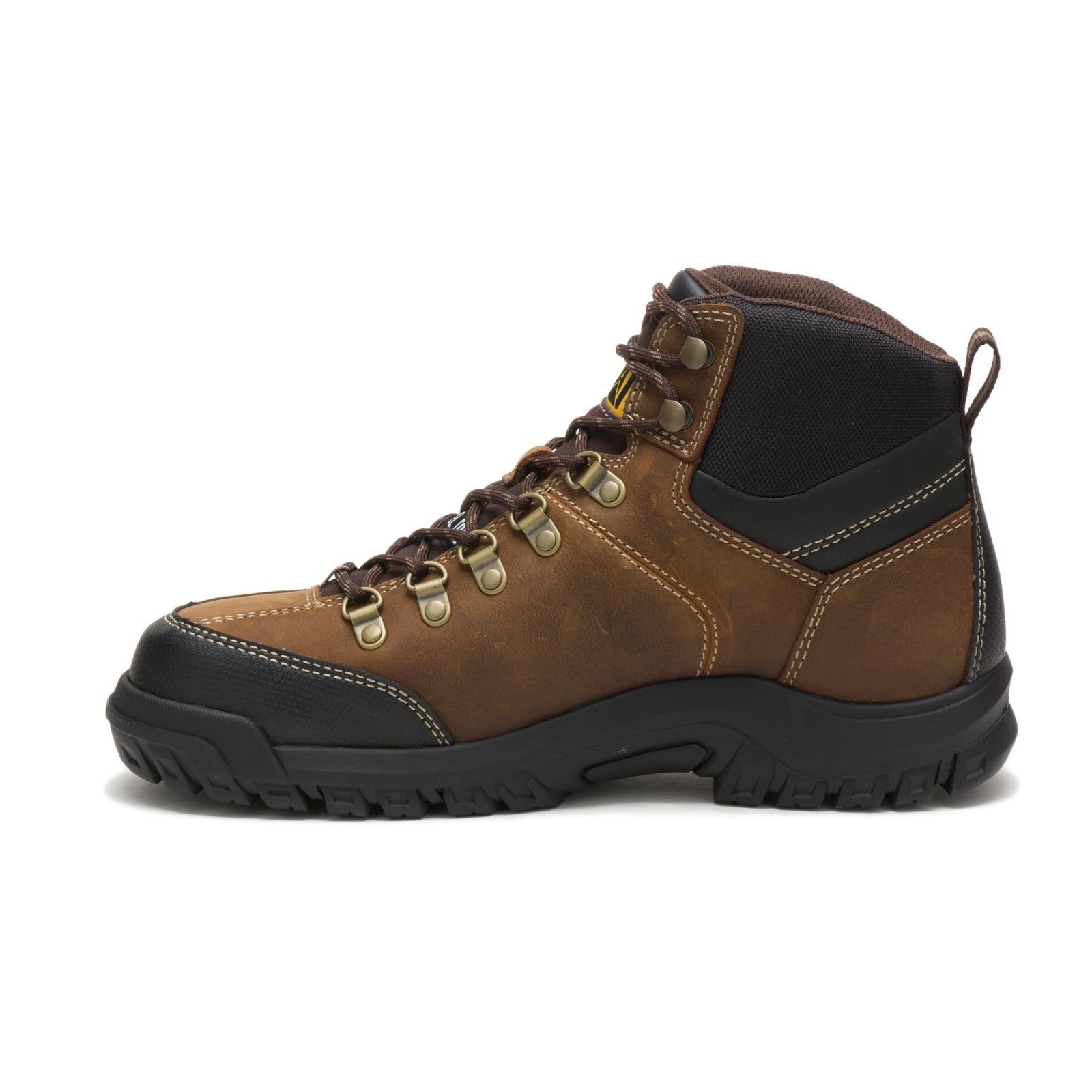 Cat Footwear Men's Threshold Waterproof Steel Toe, Real Brown, 8.5