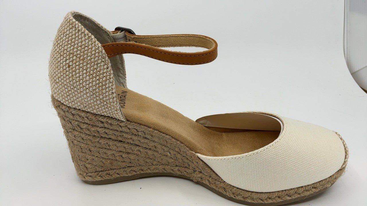 WHITE MOUNTAIN Women's Mamba Espadrille Wedge Sandal, Natural/Fabric, 6.5 W