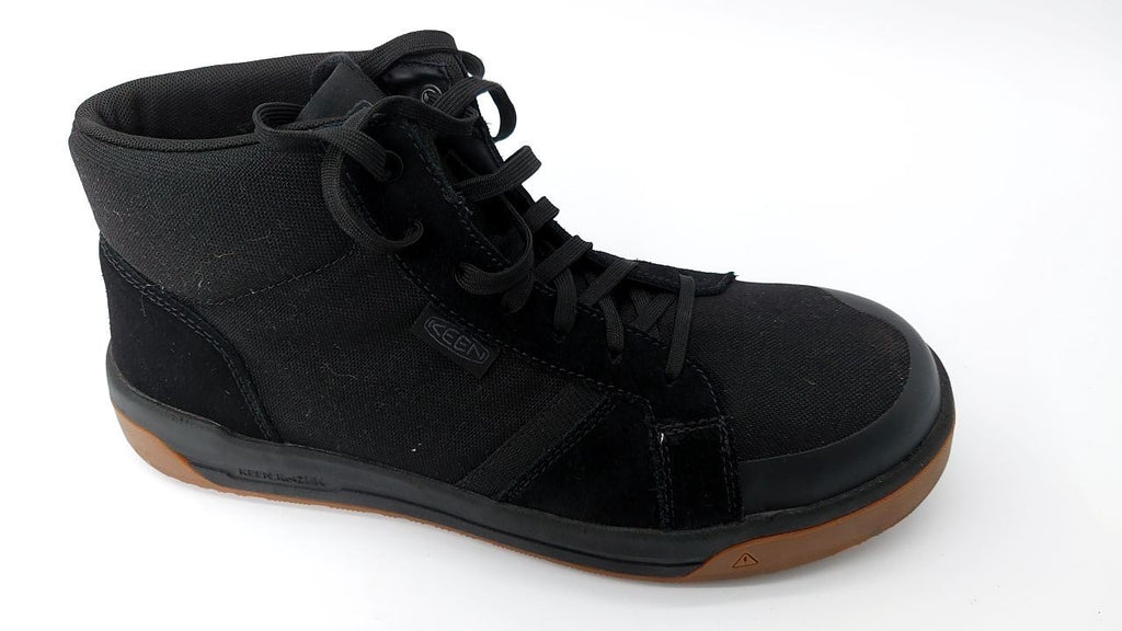 Men's KEEN Kenton Mid Top Sneakers Black/Gum Composite Toe 11.5