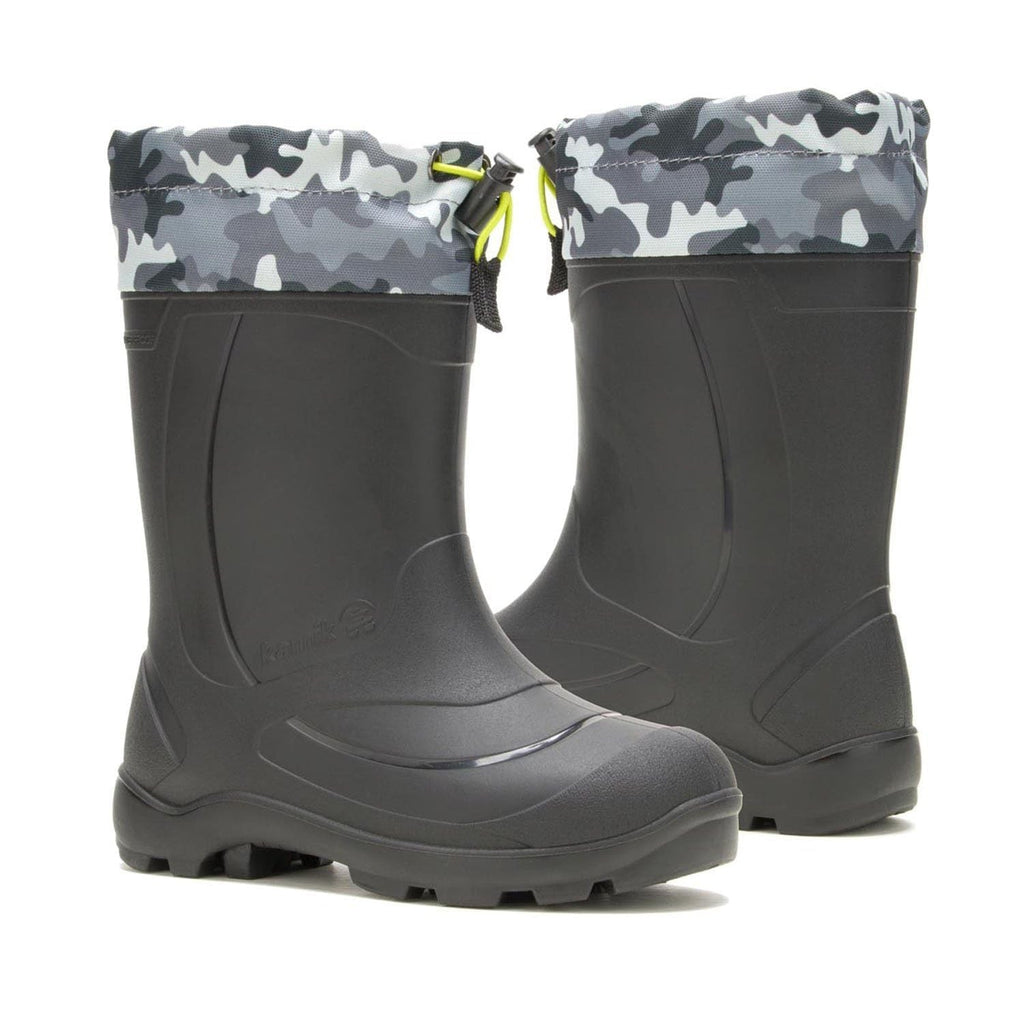 Kamik Kids' Snobuster 2 Winter Boots, Black/Charcoal, 11 Little Kid