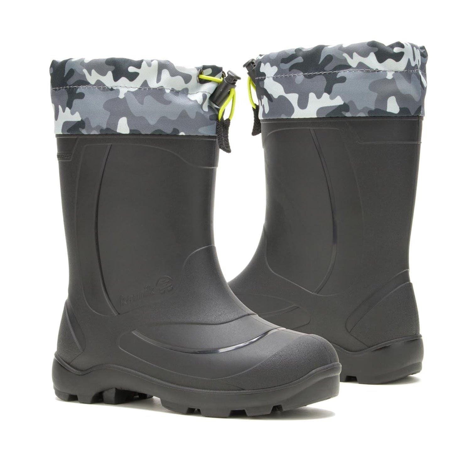 Kamik Kids' Snobuster 2 Winter Boots, Black/Charcoal, 11 Little Kid