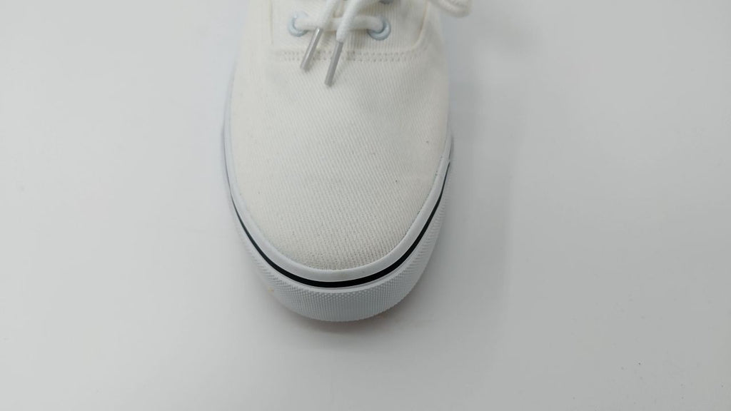Mens Size 12 White Canvas Sneakers Low Top Fashion Shoes