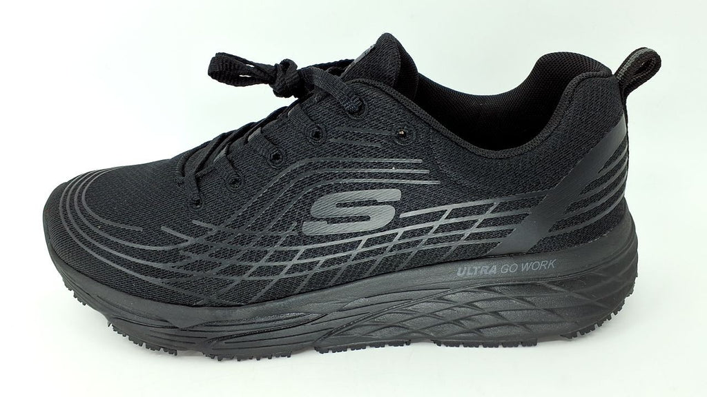 Skechers Relaxed Fit Max Cushioning Elite Work Shoes, Black, Size 11