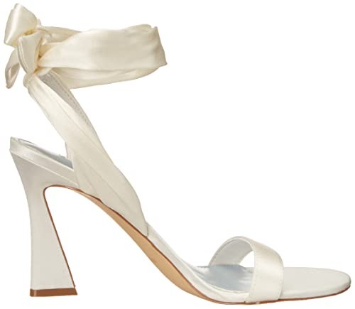 Nine West Women's Kelsie7 Heeled Sandal, Ivory, 8.5M
