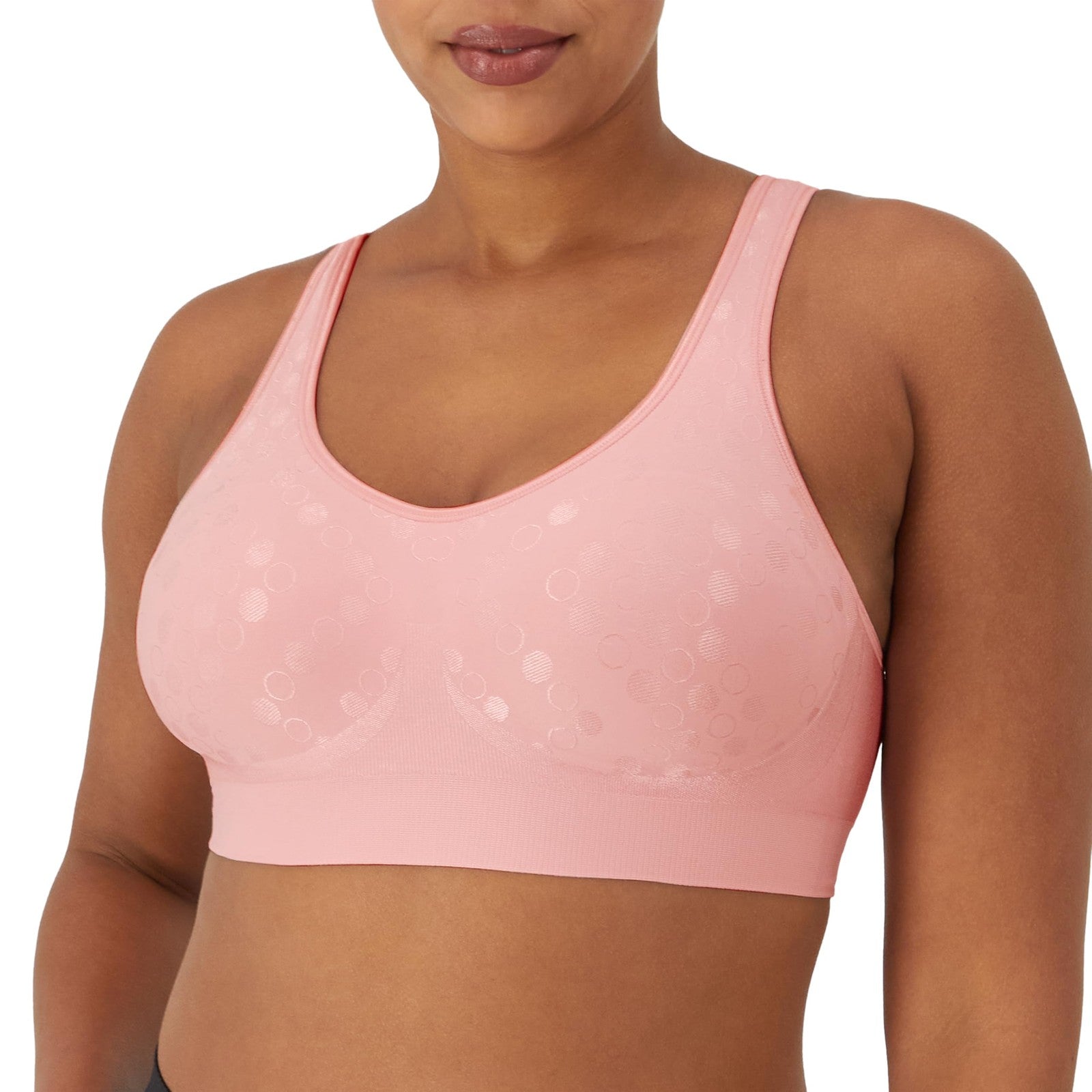 Bali Women's Bra, Comfort Revolution, Full-Coverage, Medium, Peach Dot