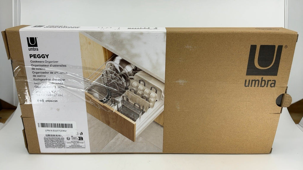 Adjustable Kitchen Drawer Organizer Tray - Peggy, Grey, for Utensils & More