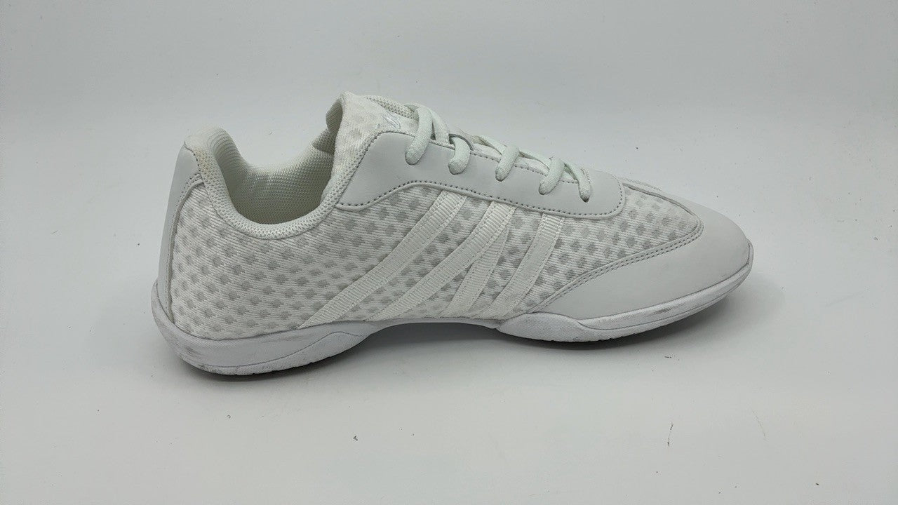 Girls Size 9 Cheer Shoes White Microfiber Breathable Dance Sneakers