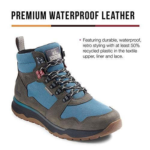 Men's Kodiak Skogan Waterproof Hiking Boot, Grey/Teal, Size 12