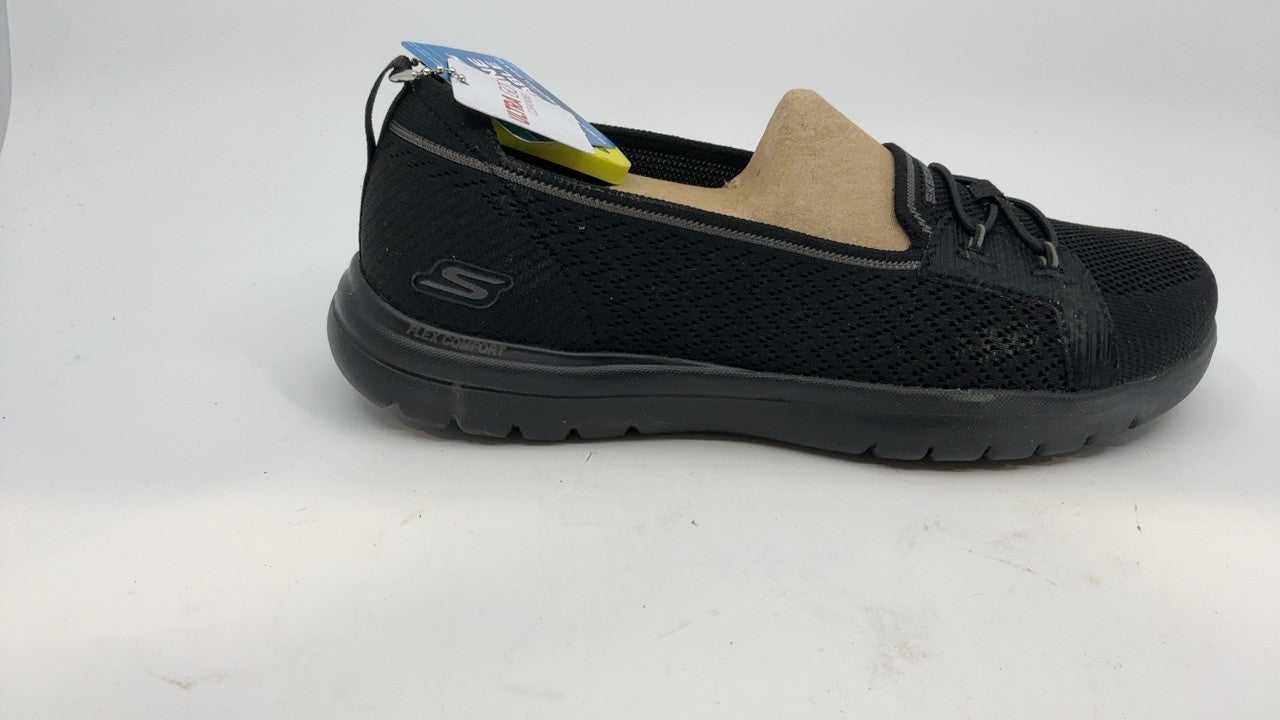 Skechers Women's On-The-Go Flex - Logan Skimmer, Black/Black, 8