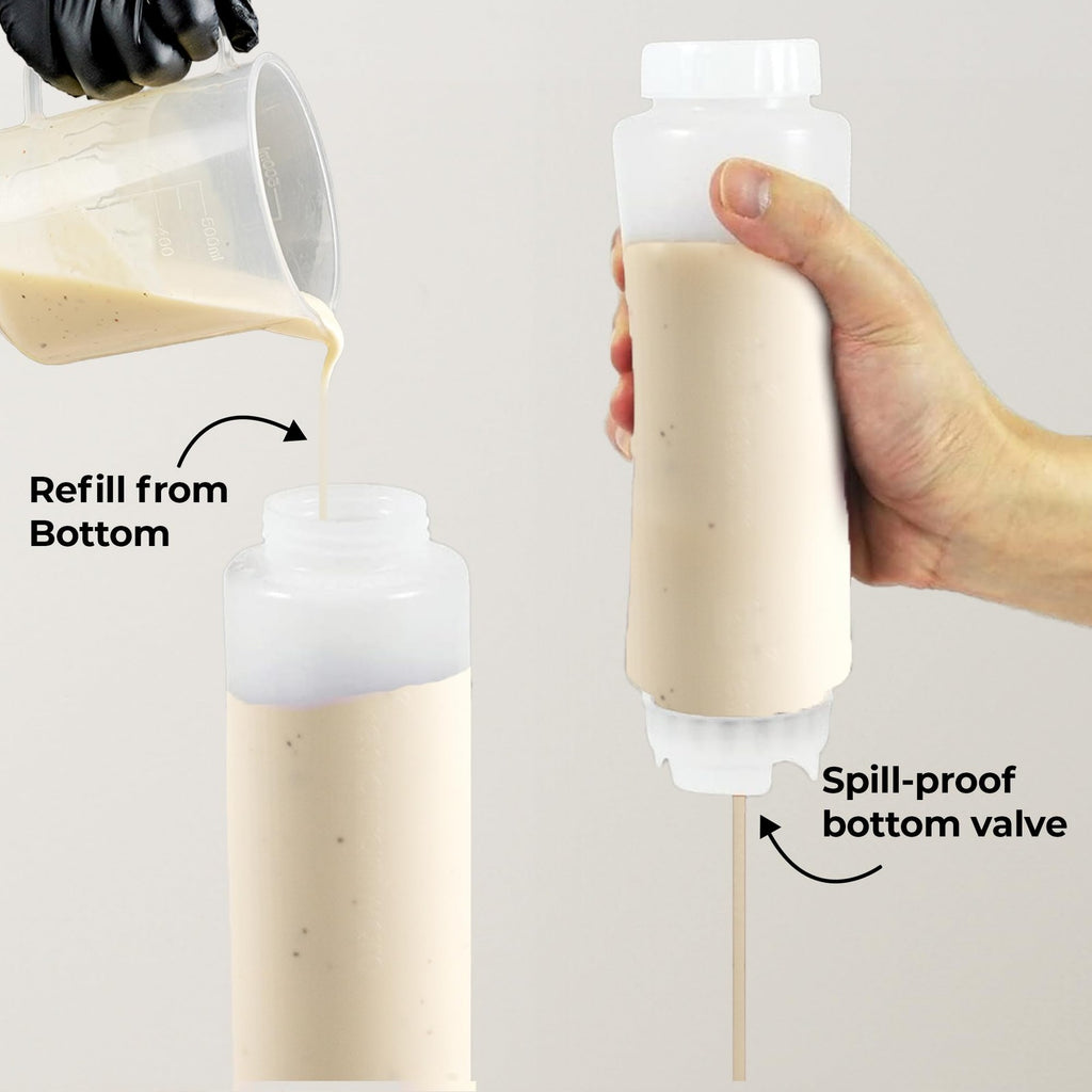 16oz Inverted Squeeze Bottle - Clear - Perfect for Condiments