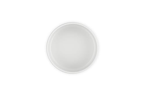 16 Oz Le Creuset Salt Cellar Canister w/ Wood Lid - White Stoneware