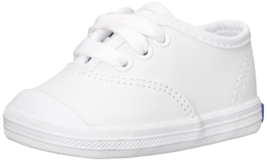 Keds Kid's Champion Lace Toe Cap Sneaker, White, 1 Medium Little Kid