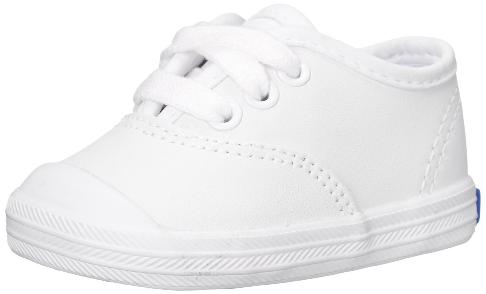 Keds Kid's Champion Lace Toe Cap Sneaker, White, 1 Medium Little Kid