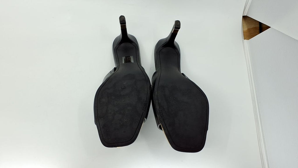 DKNY Women's Bronx Heeled Sandal, BLACK, 8.5