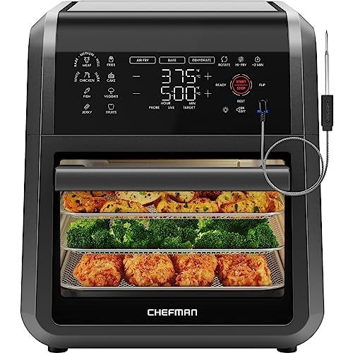 Chefman 12 Quart 5-in-1 Air Fryer w/ Smart Thermometer - Black