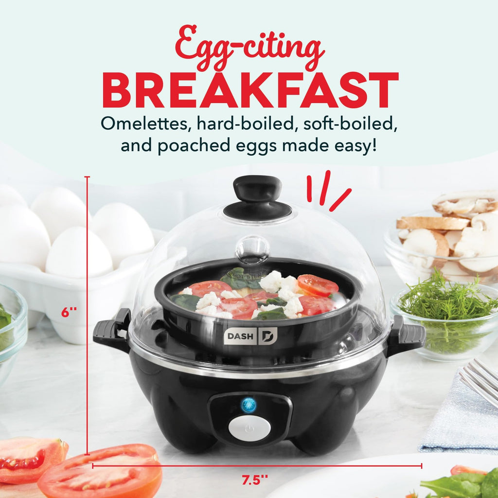 DASH Electric Egg Cooker 7 Egg Capacity for Omelets & Scrambled Eggs
