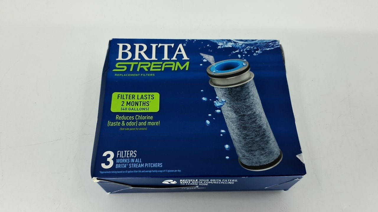 Brita Stream Replacement Filters, 3 Count, Fits All Stream Pitchers