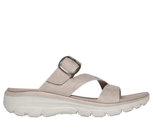 Skechers Women's EASY GOING - SLIDE ON BY casual sandal, Taupe 10 M