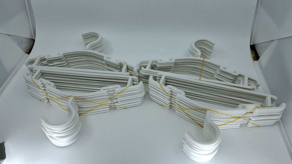 Plastic Baby Hangers 60 Pack White for Nursery Closet Organization