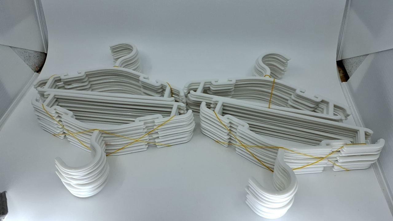 Plastic Baby Hangers 60 Pack White for Nursery Closet Organization