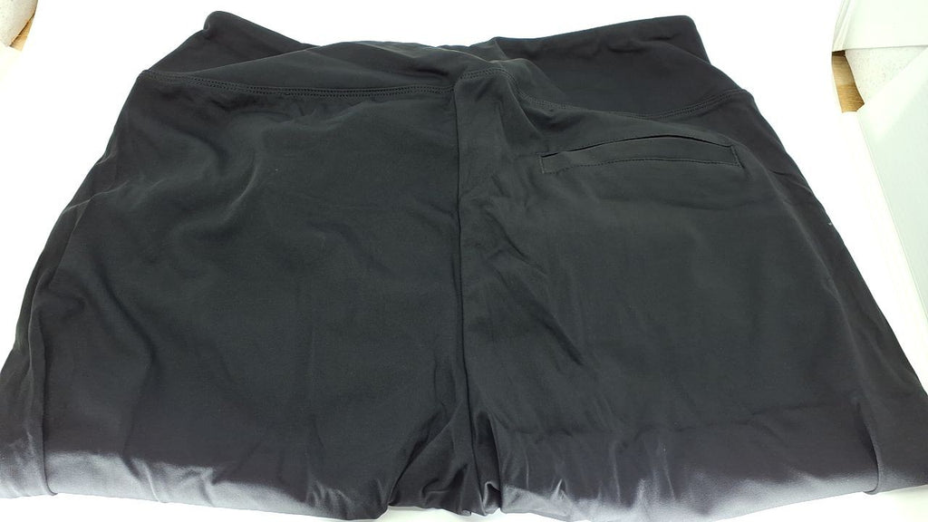 Black 7/8 High Waisted Women's Pants w/ 3 Pockets - Athletic, Casual L