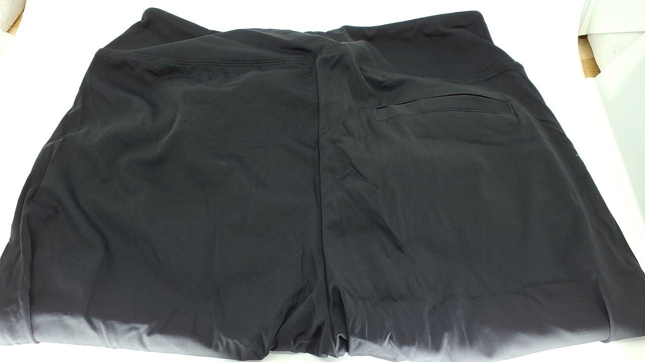 Black 7/8 High Waisted Women's Pants w/ 3 Pockets - Athletic, Casual L