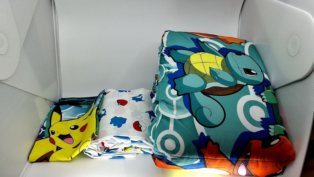 Northwest Pokemon Full Bed Set, Anime Comforter & Sheets, First Starters