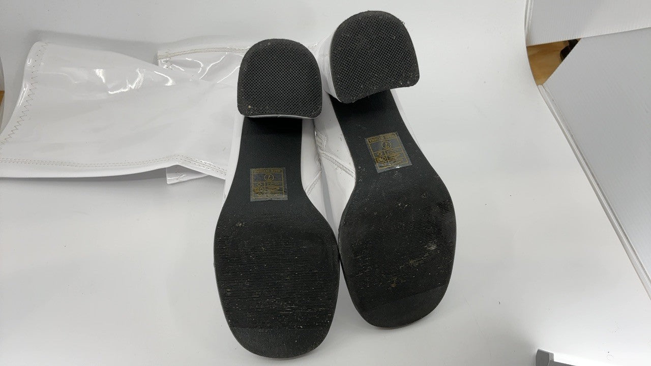 Ellie Shoes Women's Gogo Boot, White, 7 M US