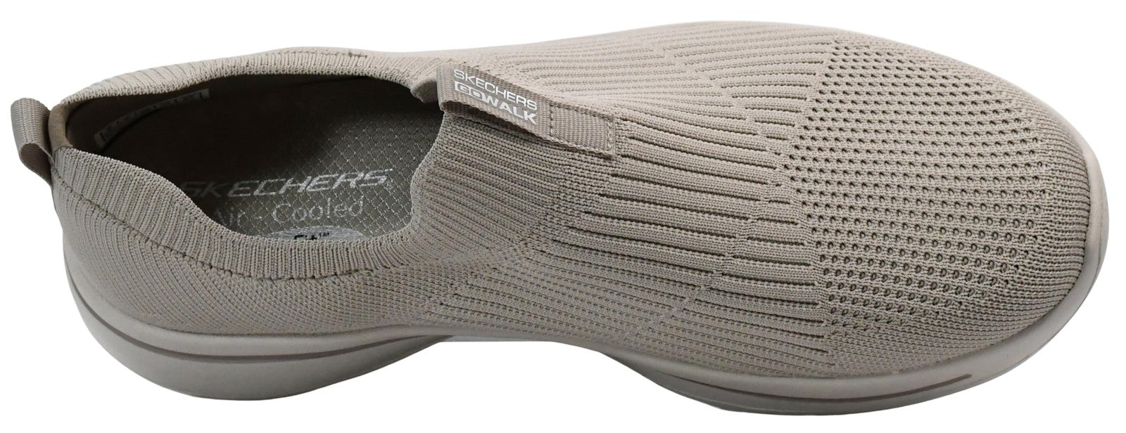 Skechers Women's Go Walk Arch Fit Iconic Sneaker, Taupe, 7.5